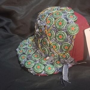 Burgundy/Denim Heineken Bottlecap Cap